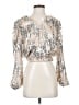 Unbranded 100% Polyester Silver 3/4 Sleeve Blouse Size S - photo 1
