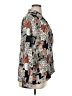 Anna 100% Polyester Print Gray 3/4 Sleeve Blouse Size XL - photo 4