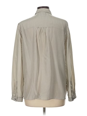 Repeat Cashmere Long Sleeve Silk Top (view 2)