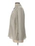 Repeat Cashmere 100% Silk Stripes Ivory Long Sleeve Silk Top Size L - photo 5