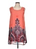 Blu Pepper 100% Polyester Paisley Orange Casual Dress Size L - photo 1