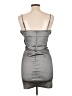 Interi Metallic Silver Cocktail Dress Size L - photo 2