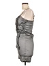 Interi Metallic Silver Cocktail Dress Size L - photo 5