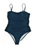 Unbranded Solid Blue One Piece Swimsuit Size LgEstimated - photo 1
