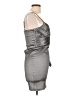 Interi Metallic Silver Cocktail Dress Size L - photo 4