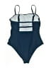 Unbranded Solid Blue One Piece Swimsuit Size LgEstimated - photo 2