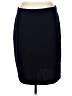 St. John Collection Solid Black Blue Wool Skirt Size XL - photo 1