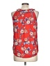 AGB 100% Rayon Floral Orange Red Sleeveless Blouse Size L - photo 2