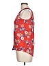 AGB 100% Rayon Floral Orange Red Sleeveless Blouse Size L - photo 5