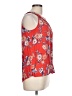 AGB 100% Rayon Floral Orange Red Sleeveless Blouse Size L - photo 4