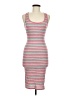 Love Stripes Gray Casual Dress Size M - photo 1