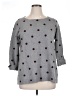 Assorted Brands Polka Dots Gray Pullover Sweater Size 1X - photo 1