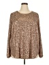 Torrid Metallic Gold Long Sleeve Blouse Size 2X Plus (2) - photo 1