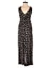 Topshop 100% Viscose Animal Print Black Jumpsuit Size 4 - photo 1