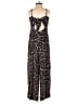 Topshop 100% Viscose Animal Print Black Jumpsuit Size 4 - photo 2