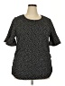 Madison + Hudson Polka Dots Black 3/4 Sleeve T-Shirt Size 2X - photo 1