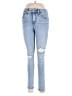 Express Hearts Blue Jeans Size 6r - photo 1