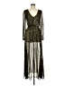 Unbranded 100% Polyester Animal Print Gold Casual Dress Size 6 - photo 1