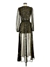 Unbranded 100% Polyester Animal Print Gold Casual Dress Size 6 - photo 2