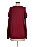 Tickled Teal Burgundy Long Sleeve Blouse Size M - photo 2