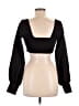 NONchalant 100% Polyester Black Long Sleeve Top Size M - photo 2
