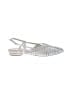 GUILLHERMINA Metallic Silver White Flats Size 7 - photo 1