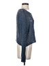 Island Tribe 100% Acrylic Metallic Blue Pullover Sweater Size S - photo 4
