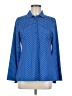 PETER MILLAR Polka Dots Blue Long Sleeve Blouse Size M - photo 1