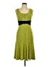 Perceptions Polka Dots Green Casual Dress Size 12 - photo 1