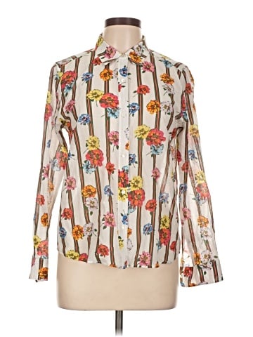 Ecru Long Sleeve Blouse (view 1)