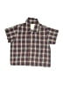 Sears Baby Plaid Burgundy Short Sleeve Button-Down Shirt 9-12 MO / 12 MO - photo 1
