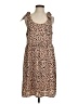 Andree by UNIT 100% Polyester Animal Print Tan Casual Dress Size S - photo 1