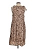 Andree by UNIT 100% Polyester Animal Print Tan Casual Dress Size S - photo 2