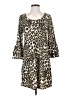 Allison Joy Animal Print Brown Casual Dress Size S - photo 1