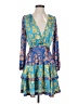Current Air 100% Polyester Paisley Blue Cocktail Dress Size XS - photo 1