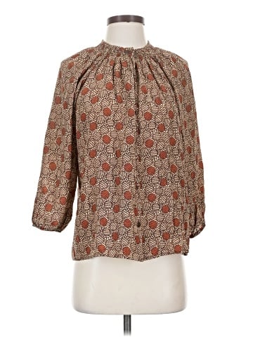 Tucker 3/4 Sleeve Silk Top (view 1)