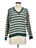 Harlow & Rose 100% Polyester Stripes Teal Pullover Sweater Size M - photo 1