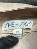 She + Sky 100% Polyester Solid Tan Long Sleeve Blouse Size M - photo 7