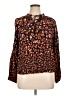 Gibson Latimer Floral Black Long Sleeve Blouse Size XL - photo 1