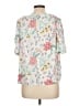 Old Navy Floral Ivory Short Sleeve Blouse Size L - photo 2