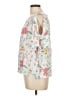 Old Navy Floral Ivory Short Sleeve Blouse Size L - photo 5