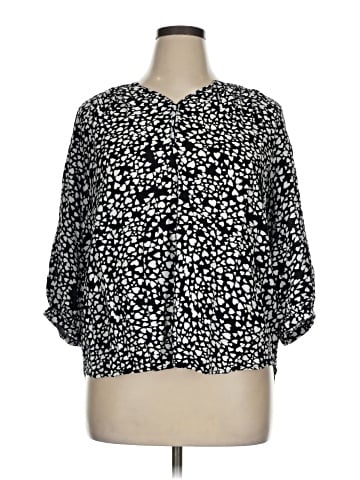 Jones New York 3/4 Sleeve Button-Down Shirt (view 1)