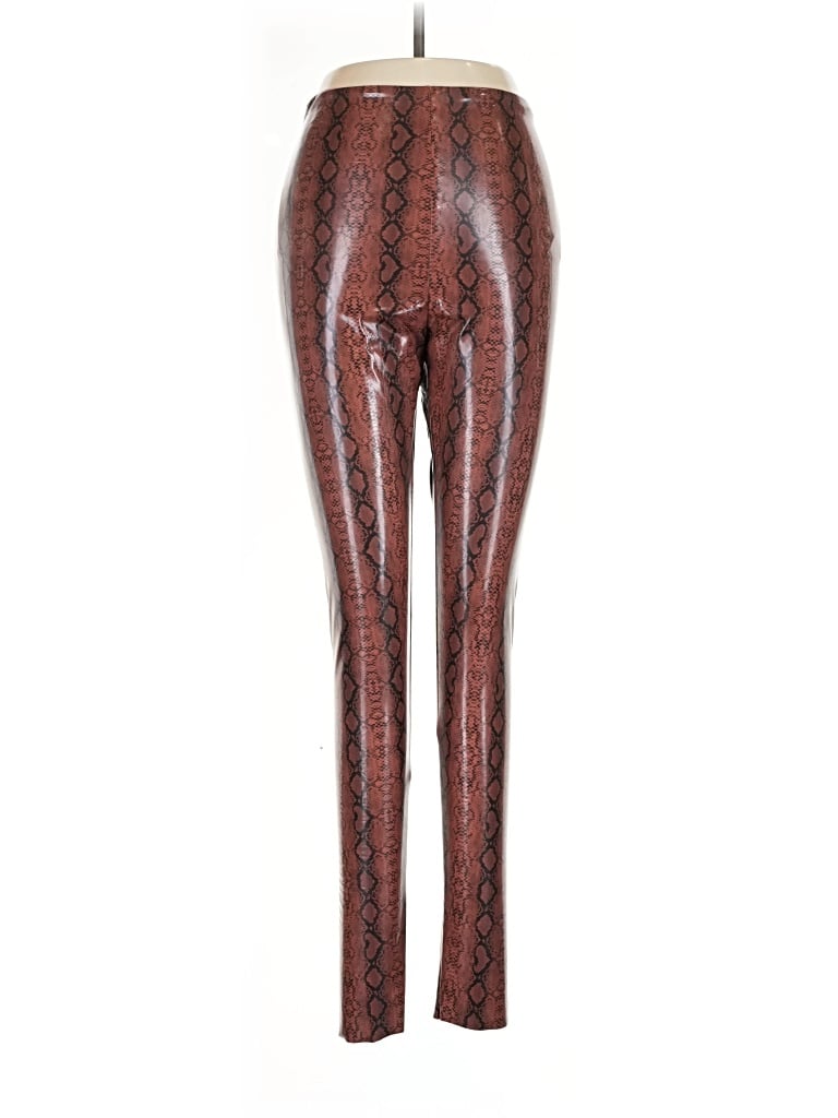 Pre-owned Buddy Love Faux Leather Pants In Brown