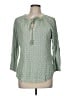 DR2 100% Rayon Green 3/4 Sleeve Blouse Size M - photo 1
