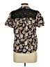 Faith and Joy Floral Black Short Sleeve Blouse Size L - photo 2