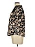 Faith and Joy Floral Black Short Sleeve Blouse Size L - photo 5