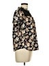Faith and Joy Floral Black Short Sleeve Blouse Size L - photo 4