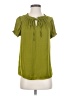 Catherine Malandrino 100% Polyester Green Short Sleeve Blouse Size S - photo 1