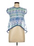 Assorted Brands 100% Polyester Blue Sleeveless Blouse Size 10 - photo 1