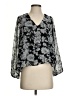 LUCCA 100% Polyester Gray 3/4 Sleeve Blouse Size S - photo 1